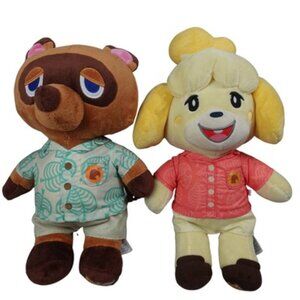 Build-A-Bear Tom Nook & Isabelle Animal Crossing New Horizons Plush WORKS